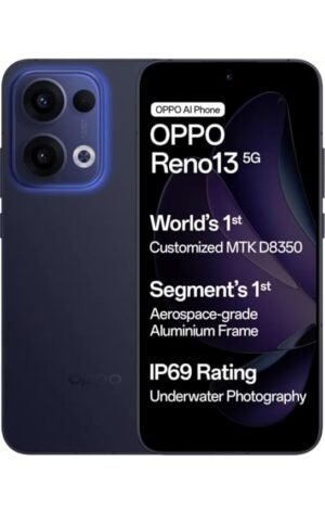 OPPO Reno13 5G (Luminous Blue,8 GB RAM, 128 GB Storage) with No Cost EMI/Additional Exchange Offers