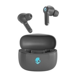 Skullcandy Ink’D True Wireless Earbuds, 48Hr Battery + Rapid Charge, Quad-Mic ENC, Multipoint Pairing, 10mm Drivers, Low Latency, Sweat & Water Resistant, Bluetooth v5.4 -Gery Matte