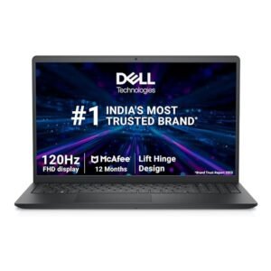 Dell 15, AMD Ryzen 3 7320U Processor (8GB RAM / 512GB SSD/Windows 11 + Office H&S 2024 + M365 / 15.6"(39.62 Cm) FHD Display / 12 Month Mcafee/Black Color/ 1.63 Kg/Thin & Light Laptop
