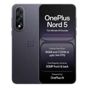 OnePlus Nord 5 | Snapdragon 8s Gen 3 | Stable 144FPS Gaming | Dual 50MP Flagship Camera | Powered by OnePlus AI | 8GB + 256GB | Phantom Grey