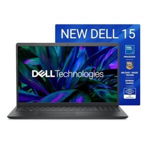 Dell 15 Laptop, 14th Gen Intel Core 3 100U Processor, 16GB DDR4, 512 SSD, Intel UHD Graphics, 15.6" NT FHD 120Hz IPS AG 250 nit Display, Win 11 + Office H&S 2024, Carbon Black, Thin & Light- 1.63Kg