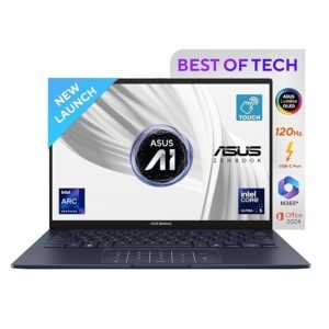 ASUS Zenbook 14, Intel Core Ultra 5 Series 2, 16GB RAM, 1TB SSD, 3K OLED 14", Touchscreen, Win 11, Office Home 2024, Ponder Blue, 1.28kg, UX3405CA-PZ162WS, Intel Arc iGPU, M365 Basic (1Year)* Laptop
