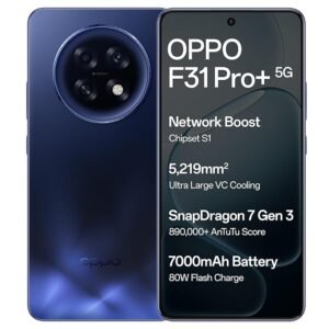 Oppo F31 Pro+ 5G (Gemstone Blue, 12GB RAM, 256GB Storage)