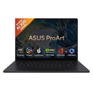 ASUS ProArt P16 OLED (2025), AMD Ryzen AI 9 HX 370, RTX 5080-16GB,64GB RAM, 2TB SSD, 16"/40.64cm Touchscreen, 4K, 120Hz,Windows 11,M365 Basic (1Year)*/Office 2024, Nano Black, 1.95Kg,H7606WW-SE023WS