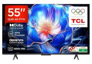 TCL 139 cm (55 inches) 4K Ultra HD Smart QLED Google TV 55T8C