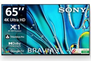 Sony BRAVIA 3 Series 164 cm (65 inches) 4K Ultra HD AI Smart LED Google TV K-65S30 (Black)