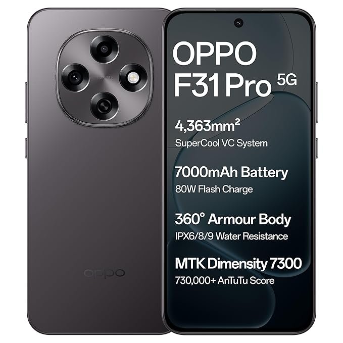 Oppo F31 Pro 5G (Space Grey, 8GB RAM, 128GB Storage)