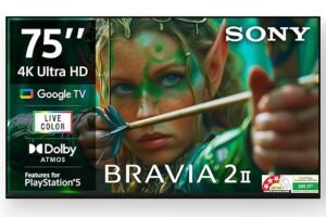 Sony 189 cm (75 inches) BRAVIA 2M2 Series 4K Ultra HD Smart LED Google TV K-75S25M2