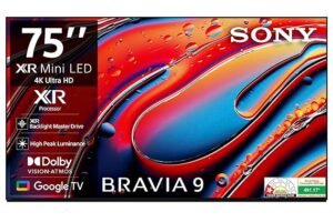 Sony BRAVIA 9 Series 189 cm (75 inches) 4K Ultra HD AI Smart Mini LED Google TV K-75XR90 (Black)