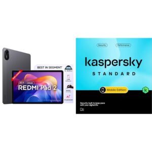 Redmi Pad 2 Wi-Fi + Cellular, Active Pen Support, 27.94cm(11") Model, 2.5K Sharp & Clear Display, 6GB, 128GB + Kaspersky Standard Mobile Security 1 Device 1 Year (Physical Pack)